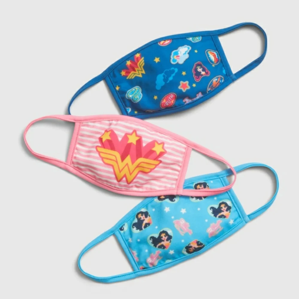 COPY - Kids Wonder Woman Face Mask (3-Pack)